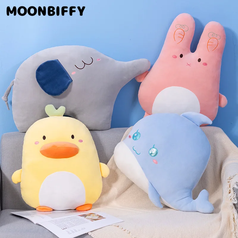 

Soft Animal Pillow Toys Kawaii Dolphion Duck Rabbit elephant Toys For Children Stuffed Plush Toys Lovely Room Decoration Pillow