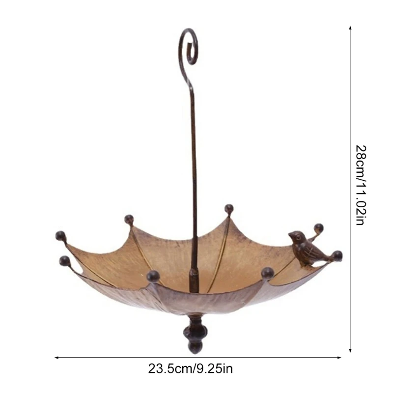 Элегантная форма зонтика миска для купания птиц с крючком семян воды песка