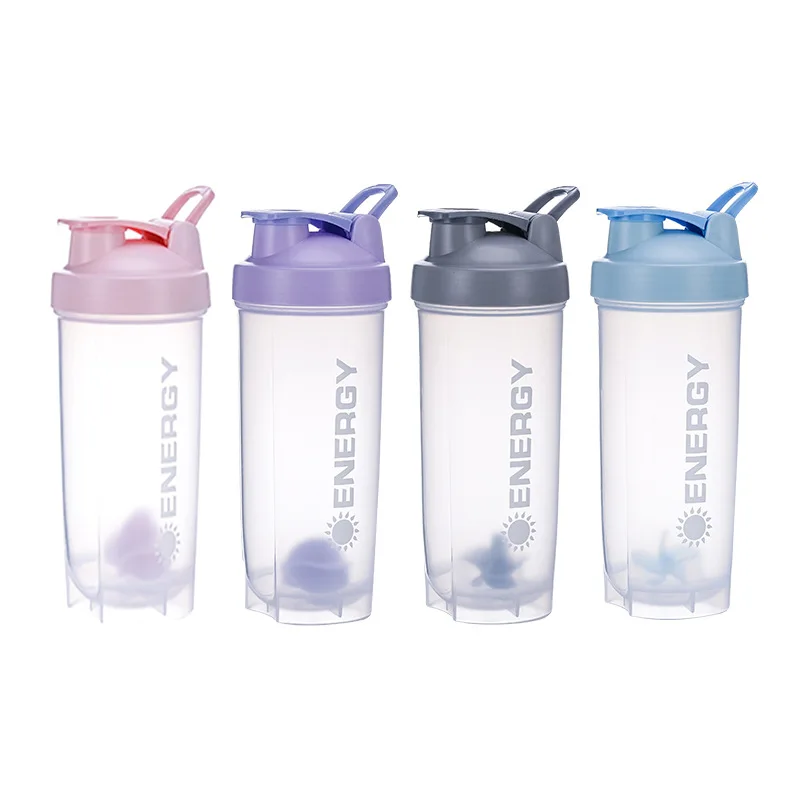 

500/700ml Portable Shaker Bottle with Stirring Ball Is Perfect for Protein Shakes and Pre-workout Water Bottles without BPA