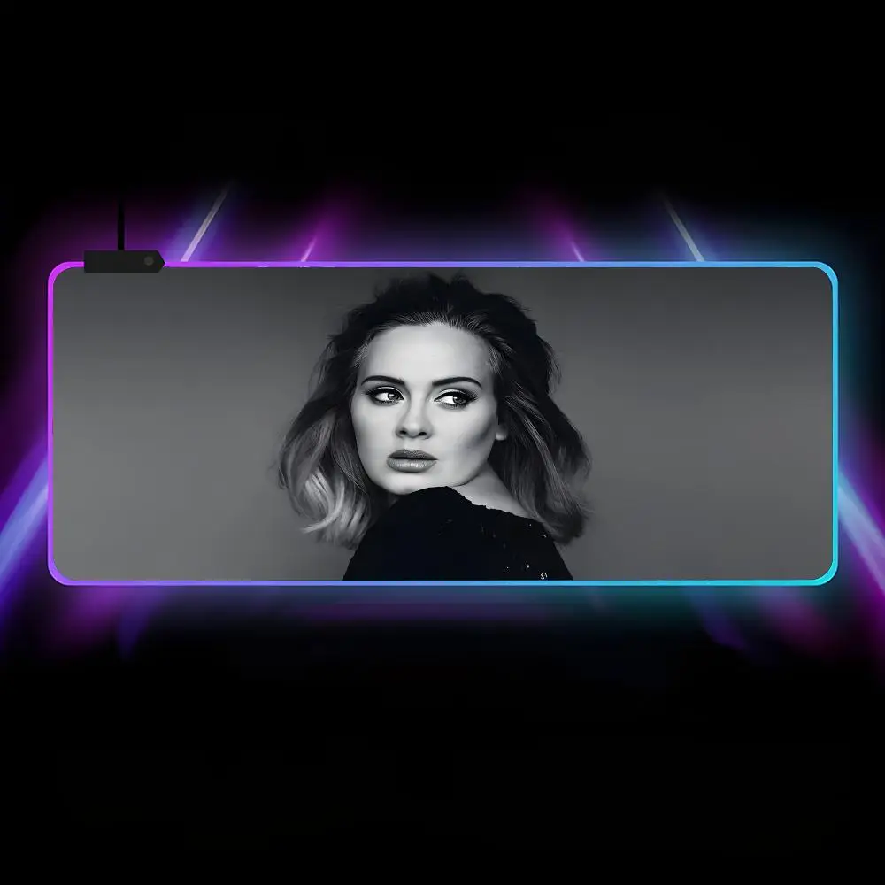 Коврик для мыши Adele Adkins RGB, резиновый, для компьютера и ноутбука, официальный, игровой, цветной, для киберспорта, эстетичный, модный, роскошный коврик (art.: 3920db07a9824) - 3920db07a9824