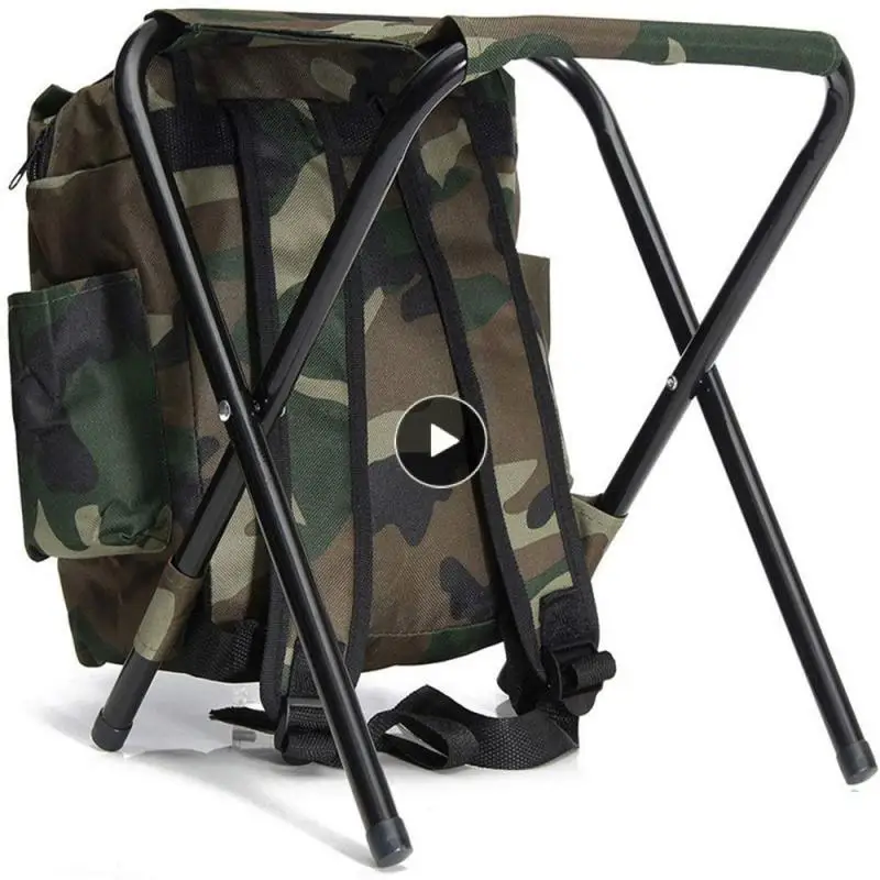 

Дышащий стул с рюкзаком, складной стул из ткани Оксфорд, износостойкий уличный стул, оборудование для кемпинга, прочный стул для рыбалки