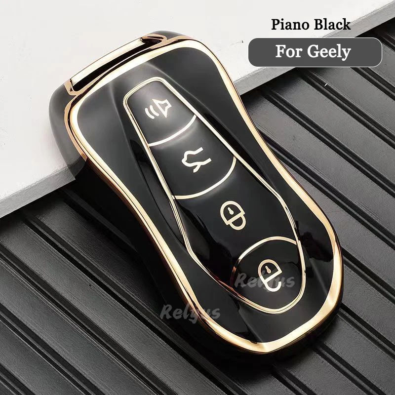 

Plating TPU Car Key Protected Case Cover for Geely New Emgrand GS X6 SUV EC7 Key Chain Auto Accessories