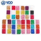 VDD 1 коробка, 6 ячеек, красочные стеклянные камни, разбитый минерал, хрусталь сделай сам, наполнение сыпучим песком, нерегулярный дизайн ногтей, гравий, материал