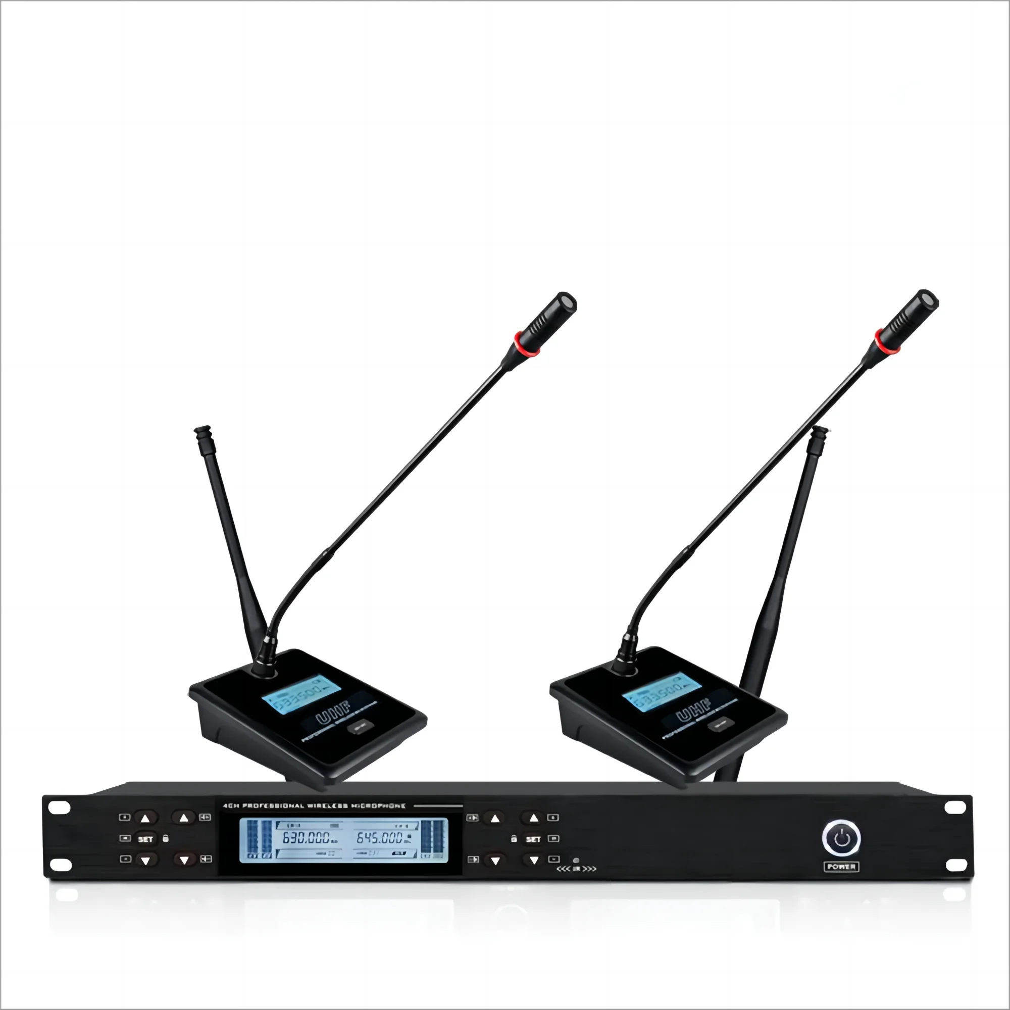Demao Профессиональный UHF портативный беспроводной двухканальный вокальный микрофон BT беспроводной микрофон для потоковой передачи караоке (art.: 3920ccca526fb) - 3920ccca526fb