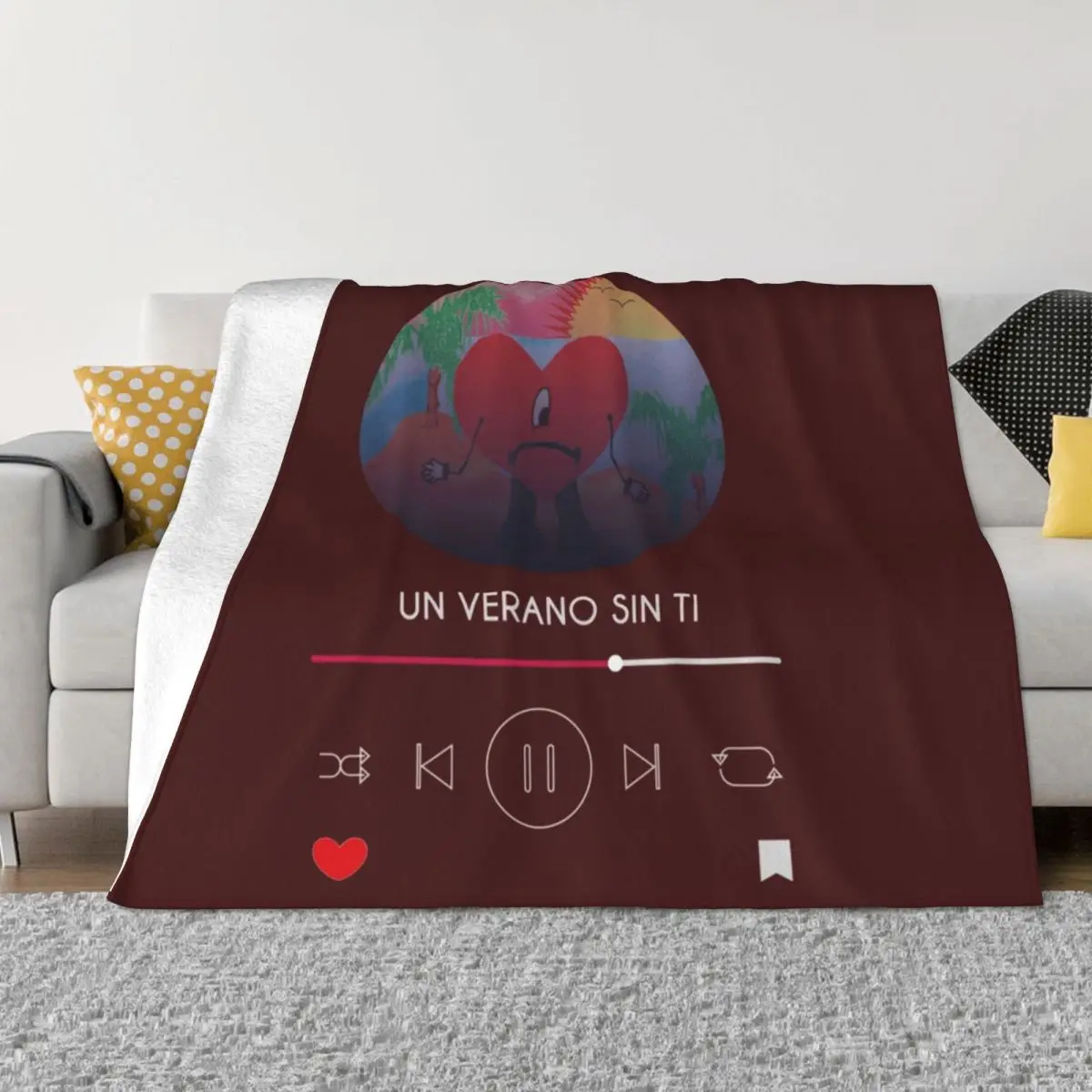 

Un Verano Sin Ti Blankets Coral Fleece Plush Printed Bad Bunny Multifunction Super Warm Throw Blanket for Sofa Outdoor Bedspread