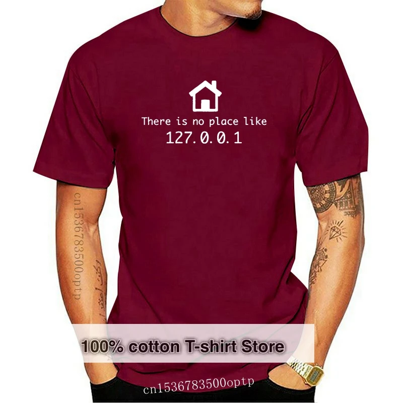 

Новая футболка с Ip-адресом, где нет места, например, 127.0.0.1, компьютерная комедия, Мужская модная крутая футболка с коротким рукавом
