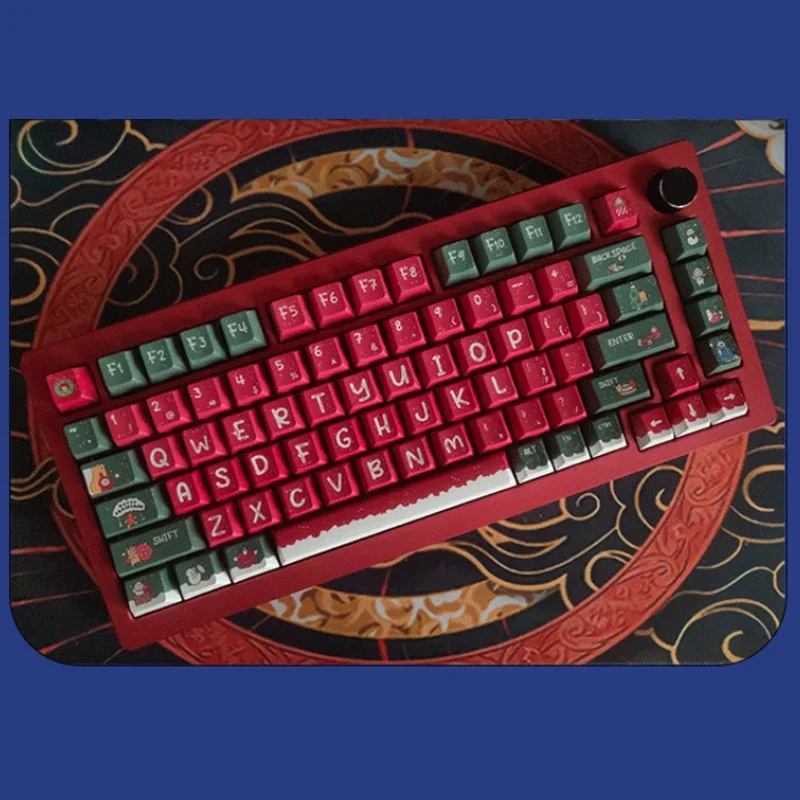 Рождественский зимний набор колпачков для клавиш материал PBT пятисторонняя