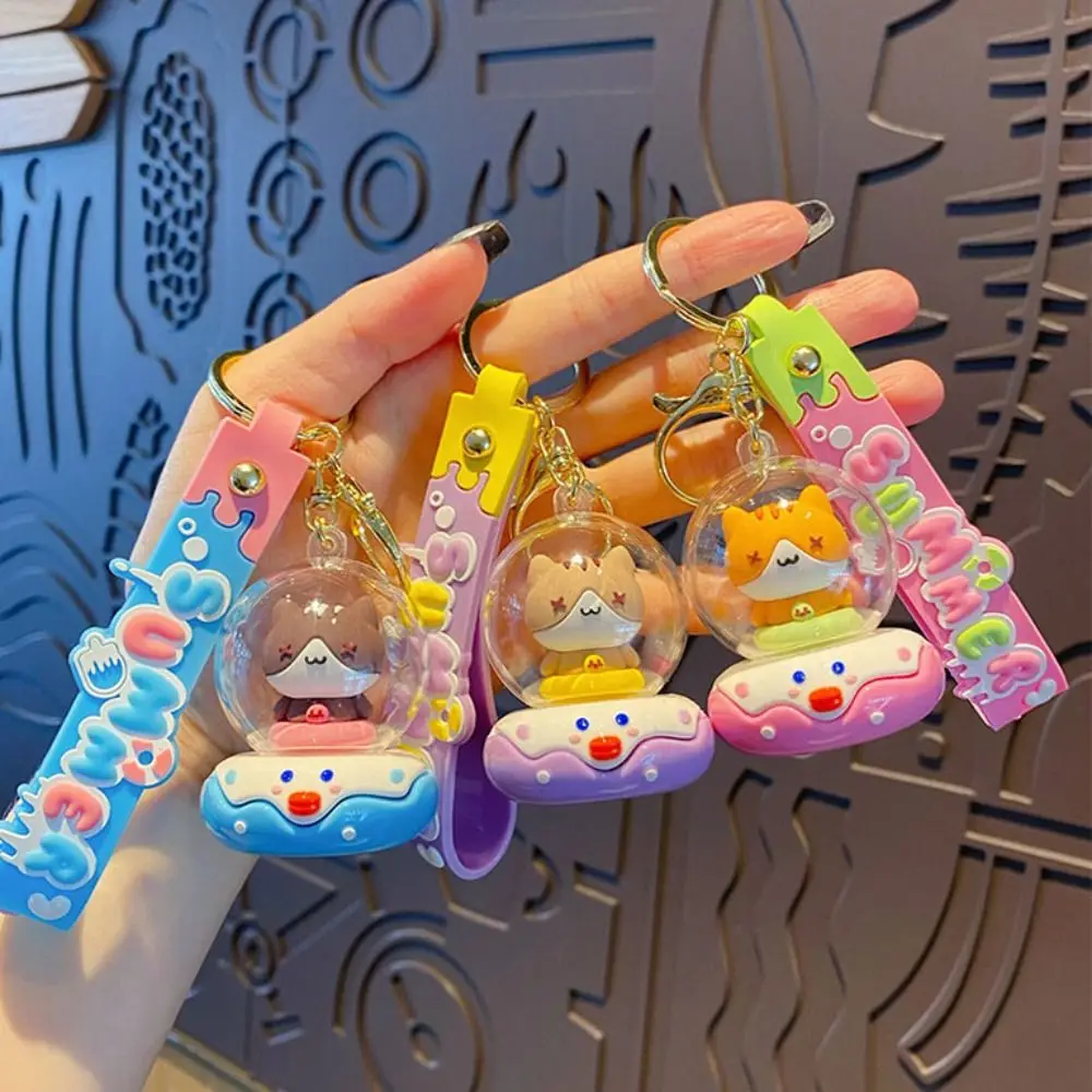 Креативный милый мультяшный брелок-пилот пончик кукла брелок с котом ПВХ Kawaii