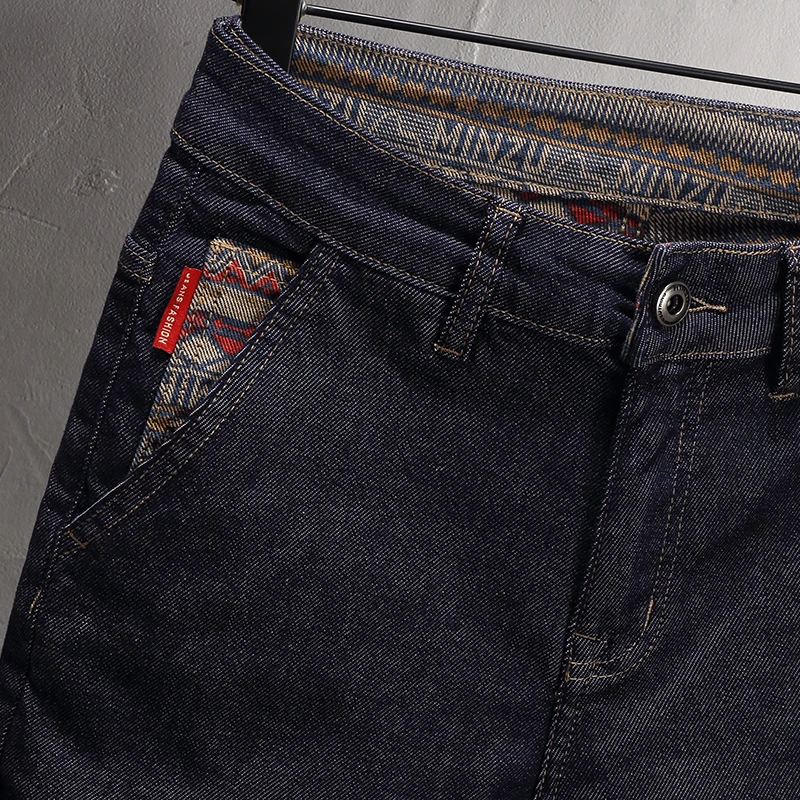 Summer Vintage Fashion Men Jeans Black Blue Elastic Patched Designer Short Jeans Men Korean Style Casual Denim Shorts Hombre