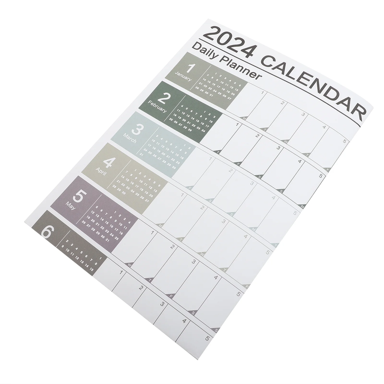 

2024 настенный календарь, планировщик, бумажный ежедневник, ежегодное украшение, расписание, офисное вешалка