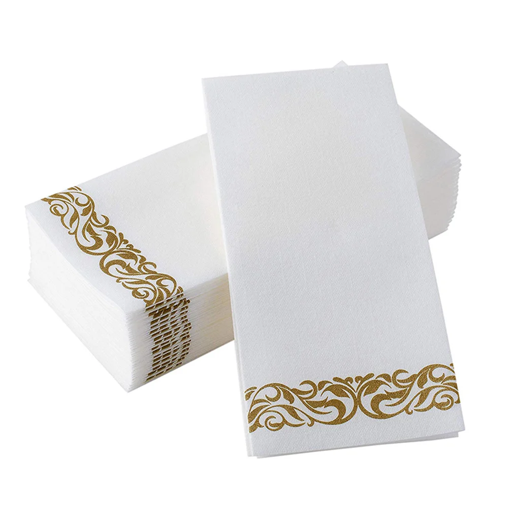 

50pcs Dinner Napkins Paper Hand Towels Table Decoration Absorbent Napkins Guest Towels Handkerchief for Banquet Birthday