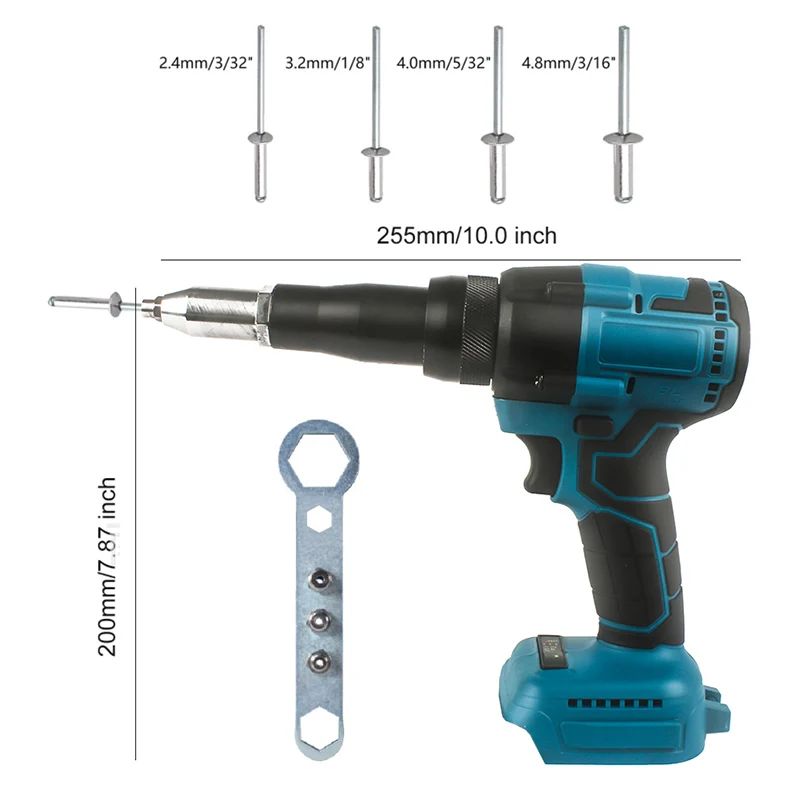 Беспроводной заклепочник Tungfull 3 2-5 0 мм для аккумулятора Makita 18 В