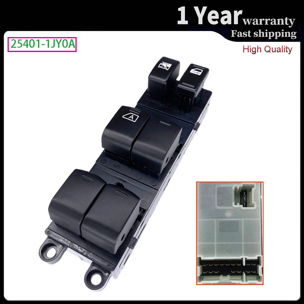Кнопка переключателя стеклоподъемника 254011JY0A 25401-1JY 0A для Nissan TIIDA C11 SC11 C11Z VERSA S SL 2007-2010