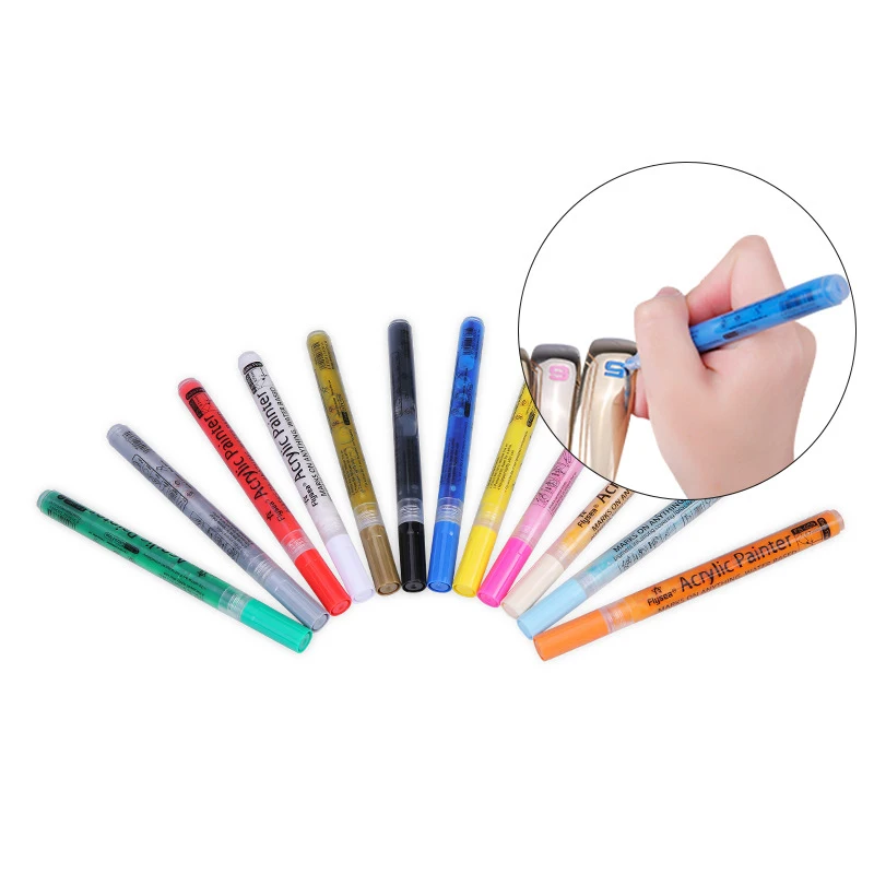 

Golf Club Color Changing Pen Acrylic Ink Pen With Strong Sunscreen Waterproof Covering Power Golf Accesoires Acrylic Painter