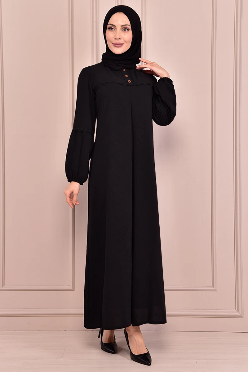 Кружевное черное платье ORG6710