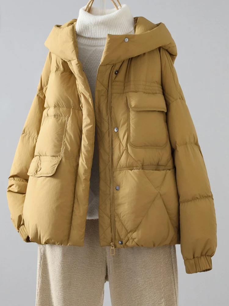 

Повседневная одежда с капюшоном, модель 2023 года, зимняя новая корейская модная женская одежда