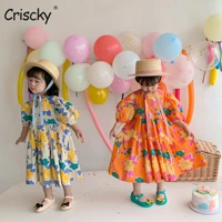 criscky kids girls dresses 2022 new summer colorful princess dresses children clothing baby casual clothing vestidos