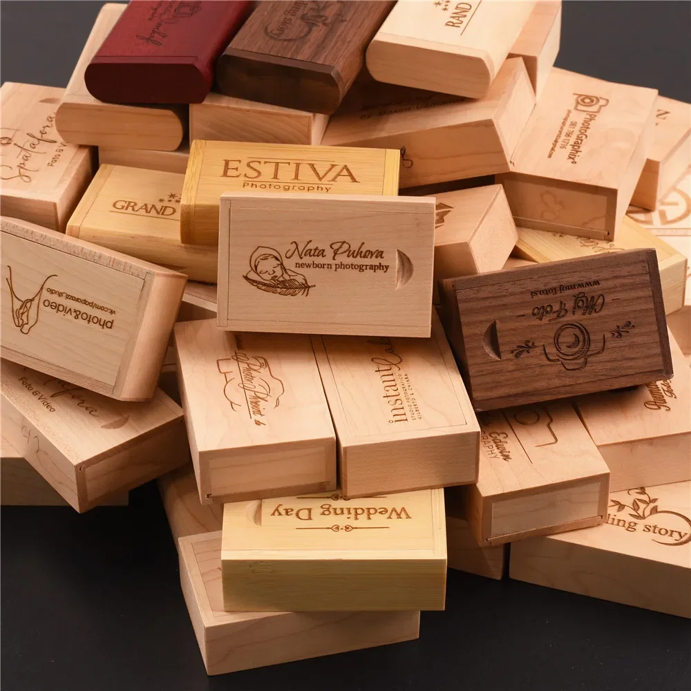 1 шт. бесплатные индивидуальные коробки для хранения из цельного орехового