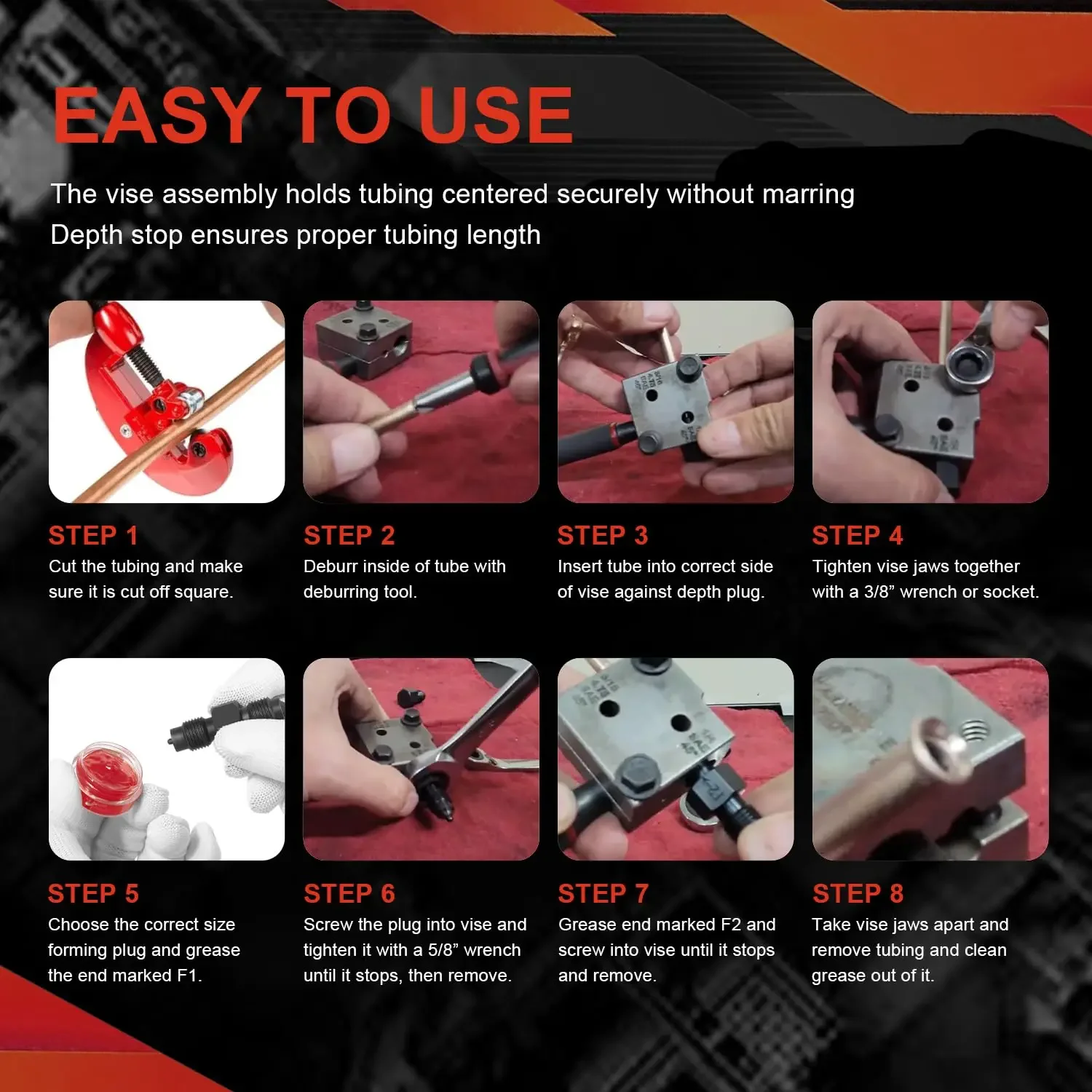 Развальцовочный инструмент 33260 для создания одинарных или двойных расширителей