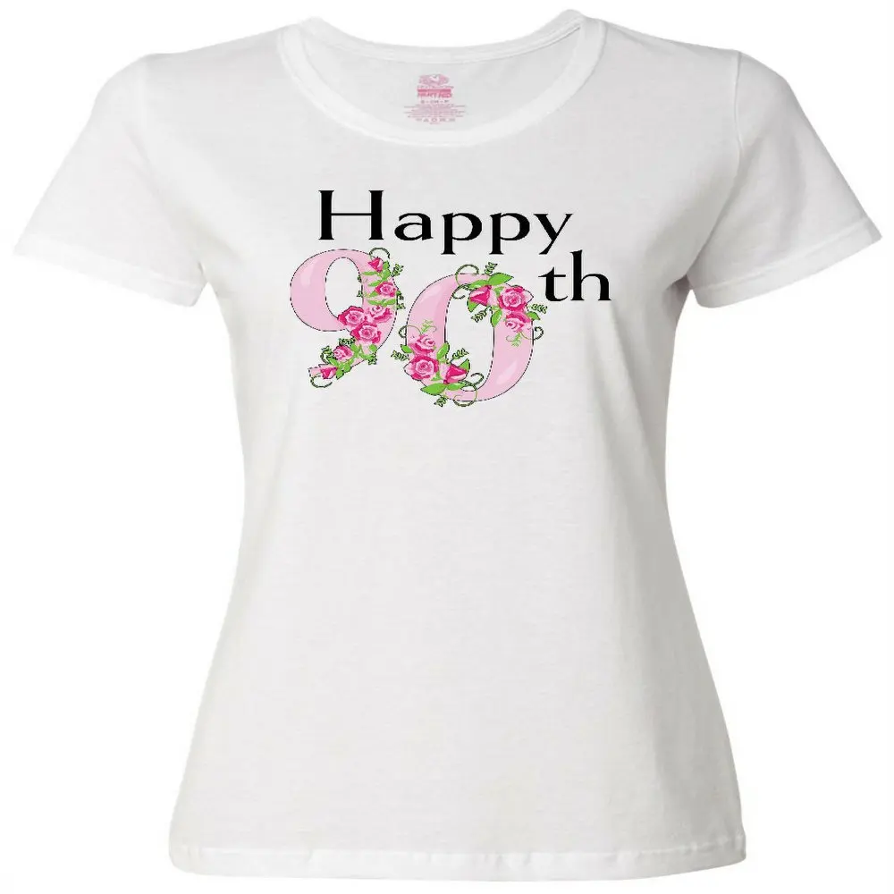 

Happy 90th Birthday with Roses Women`s T-Shirt
