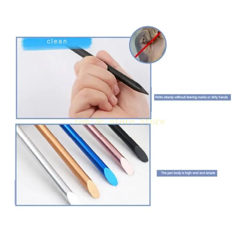 6 шт. стираемая вечная ручка с резиновым наконечником для сенсорного экрана