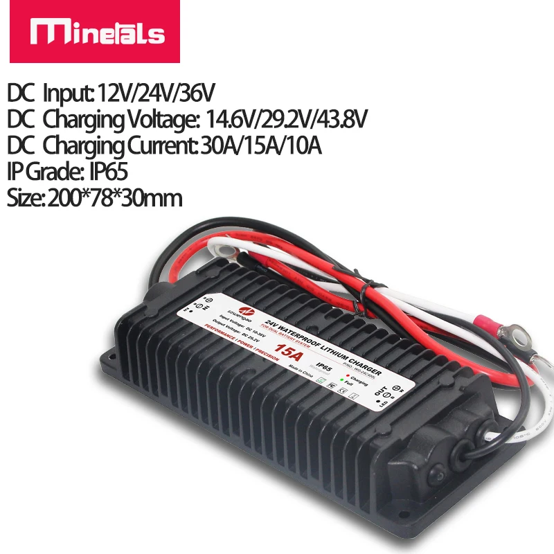 

Booster DC to DC Charger 12V 24V 36V to 14.6V 29.2V 43.8V 30A 15A 10A Transfer Efficiency 96% IP65 Waterproof Battery Charger RV