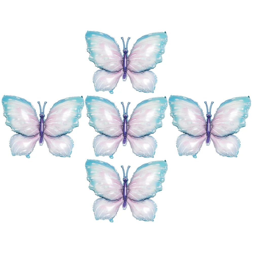 

5pcs Foil Balloons Butterfly Theme Balloons Birthday Party Decorations Balloons