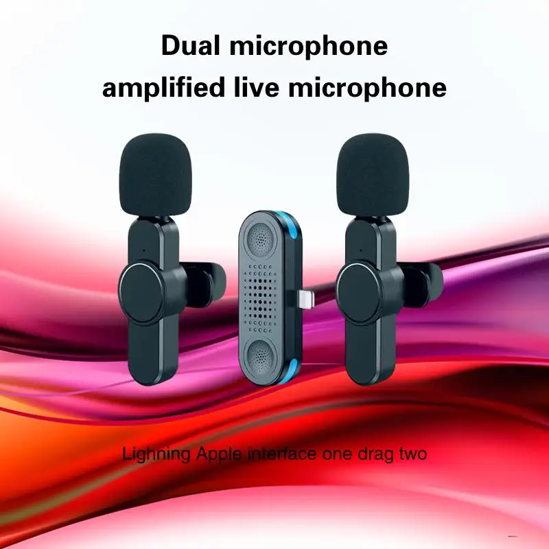 

New Wireless Collar Clip Microphone Live Broadcast Wheat Outdoor Interview Recording Professional Wireless Microphone