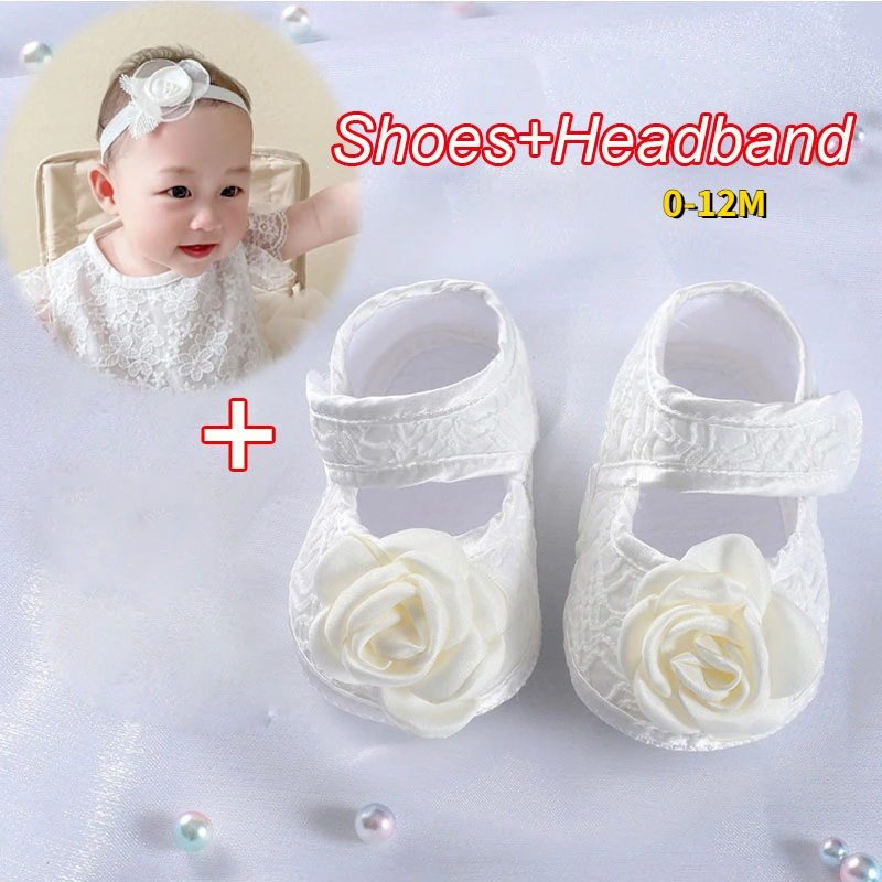 

Baby Girl Shoes First Walkers Lace Floral Newborn Baby Shoes Princess Infant Toddler Baby Shoes for Girls Flats Soft Prewalkers
