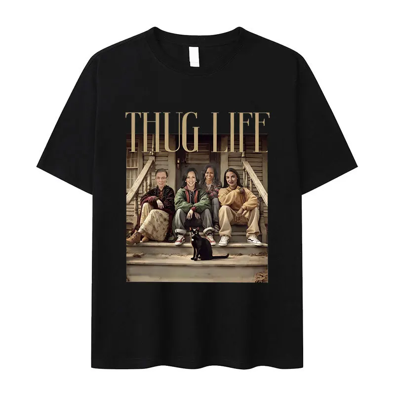 Kamala Ruth Bader Ginsburg Michelle Thug Life Graphic T Shirt Men Women Retro Harajuku Fashion Oversized Cotton T-shirts Summer
