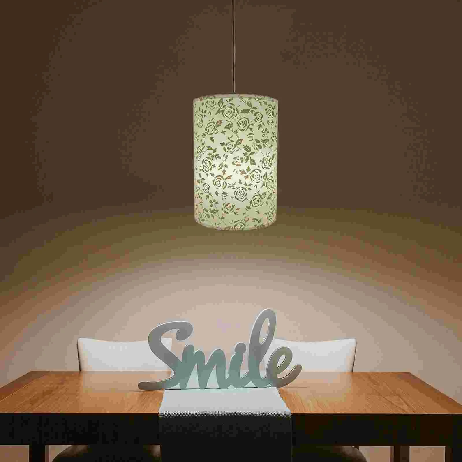 

Rose Fabric Lampshade Wall Indoor Sconce Light Cloth Desk Hanging Lights Accessory