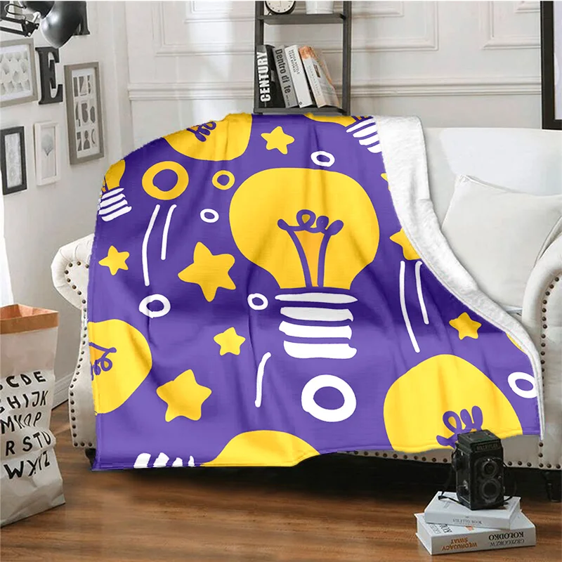 

Cartoon Anime Pattern Bed Cover Soft Blanket Plaid Soft Warm Flannel Throw Noon Break Blankets Fans Gif Manta Sofa