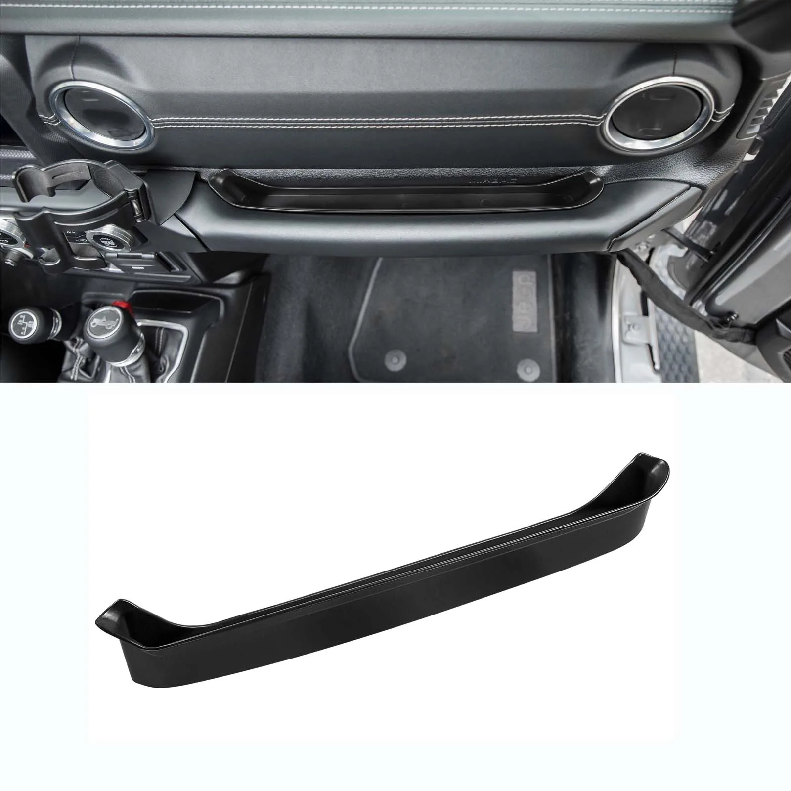 

For Passenger Storage Tray Organizer Grab Handle Accessory Box for 2018-2022 Jeep Wrangler JLU JL & Jeep Gladiator JT