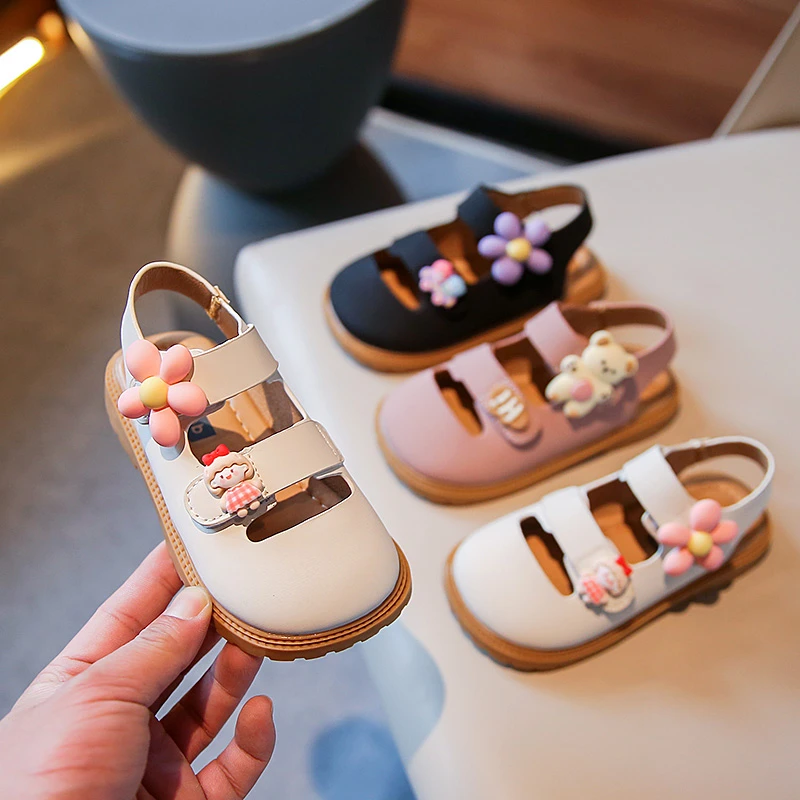 

Children's Casual Shoes with Cute Dolls Toes Wrapped Japanese Unique 2023 Spring Square Toe Hook&Loop Kids Fashion Versatile New