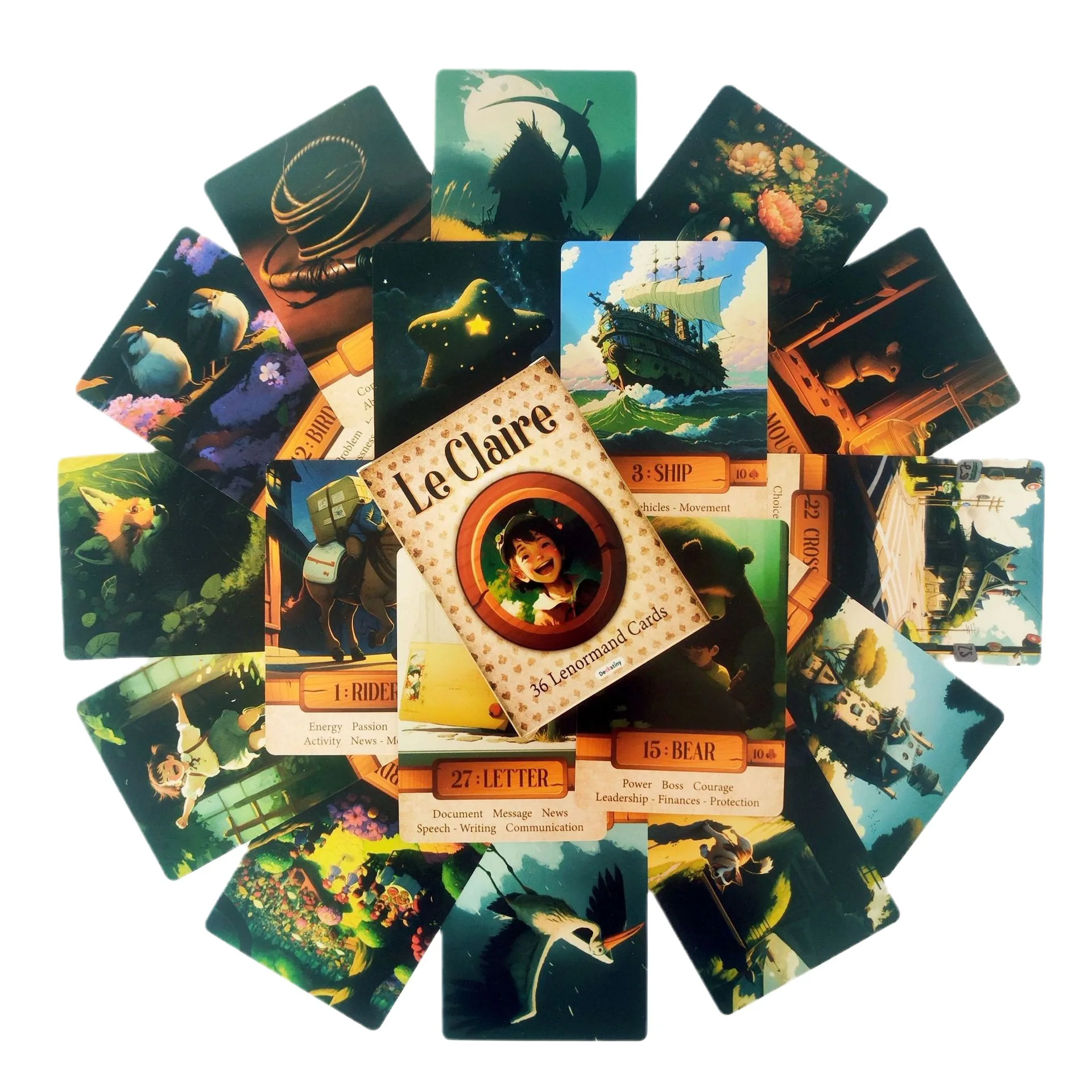 

New Hot Le Claire Lenormand For Family Friends Fun Divination Entertaunment Party Board Games
