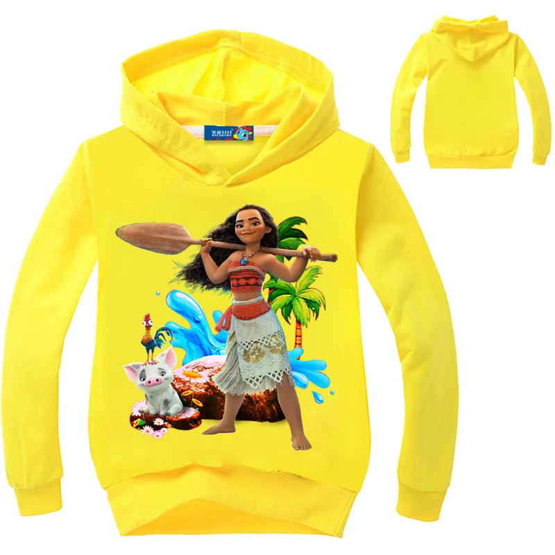 DLF 2-16 Moana Hoodie Kids Sweatshirts Baby Girls Hoodies Birthday Clothes Spring&Autumn Jackets Children Pullover Hoody Jumpers