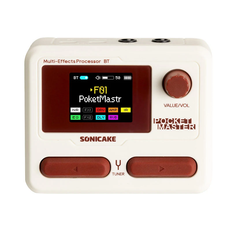 Фото Педаль мультиэффектов Sonicake Pocket Master для электрогитары с беспроводным Bluetooth-подключением, компактная и портативная №4