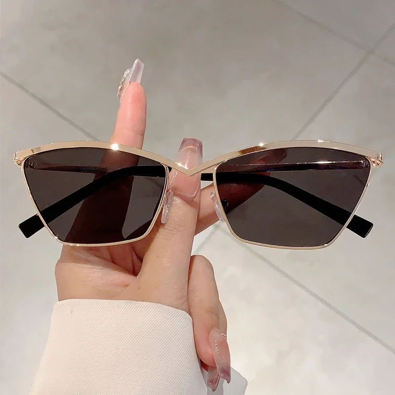 KAMMPT Винтажные Солнцезащитные очки кошачий глаз женские модные градиентные с