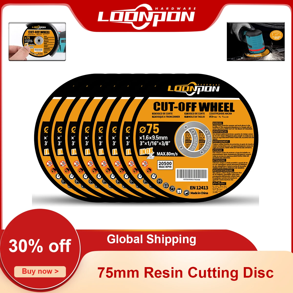 Resin Cutting Discs 75mm/3 inch Metal Cutting Disc Wheel Dre