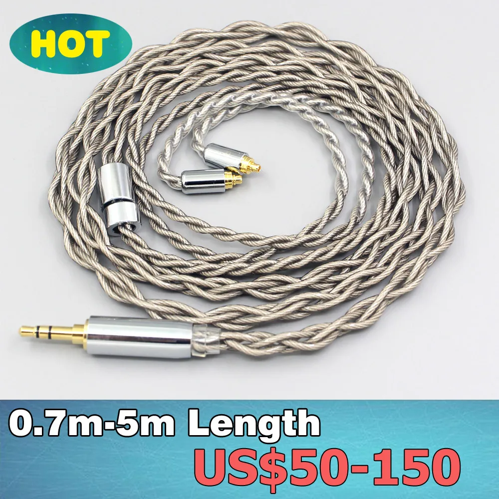 99% Pure Silver + Graphene Silver Plated Shield Earphone Cable For Sennheiser IE300 ie600 IE900 LN007950