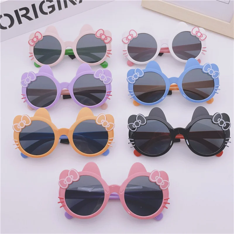 

Baby Girls Cute Cartoon Sun Glasses Cat Ears Kids Glasses for Children Outdoor Sun Protection Sunglasses Photography Accessories
