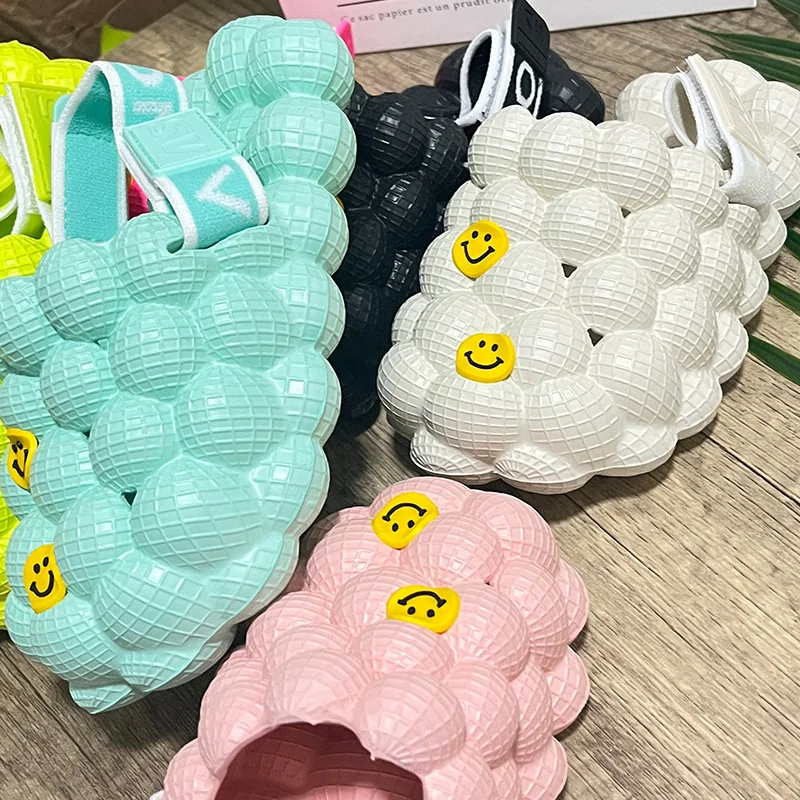 

Детские сланцы с пузырьками для малышей, новые детские сандалии, летняя уличная спортивная обувь для мальчиков и девочек, закрытые противоскользящие сланцы