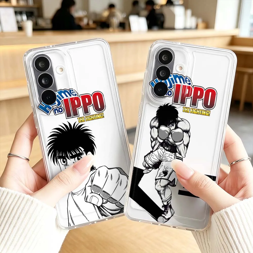 Фото Чехол для телефона с изображением комиксов Hajime No Ippo для Samsung Galaxy A71 A57 A56 A55 A54 A53 A51 A17 A16 A07 A06 A05, прозрачный. №2