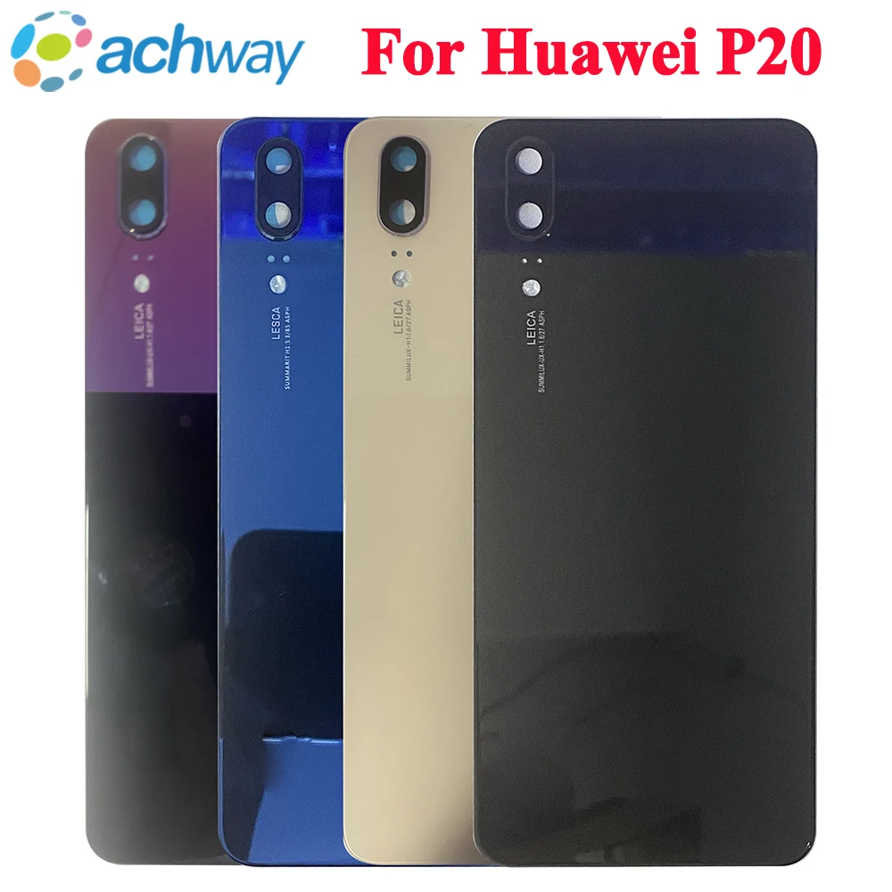 Задняя крышка для Huawei P20, задняя панель, Задняя стеклянная крышка, задняя крышка для Huawei P20, крышка для аккумулятора