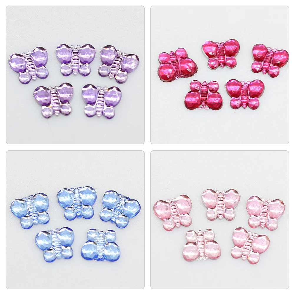 Plastic Butterfly Decorations Decorative Butterflies Crafts Charms Vibrant Decors Nails