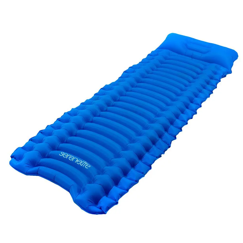 

Backpacking Air Mattress Self Inflating Waterproof Inflatable Camping Sleeping Mat Blue