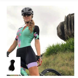 Women's Custom Bicycle Suits, With Clothing Triathlon Jumpsuit,  Wholesale Breathable Summer Short Sleeve Cycling  Jersey Suits