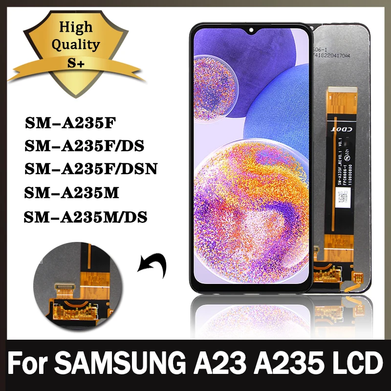 6.6"Original For Samsung Galaxy A23 A235 SM-A235F/DS LCD A235M LCD Display Touch Screen Digitizer Assembly For Galaxy A23 4G LCD