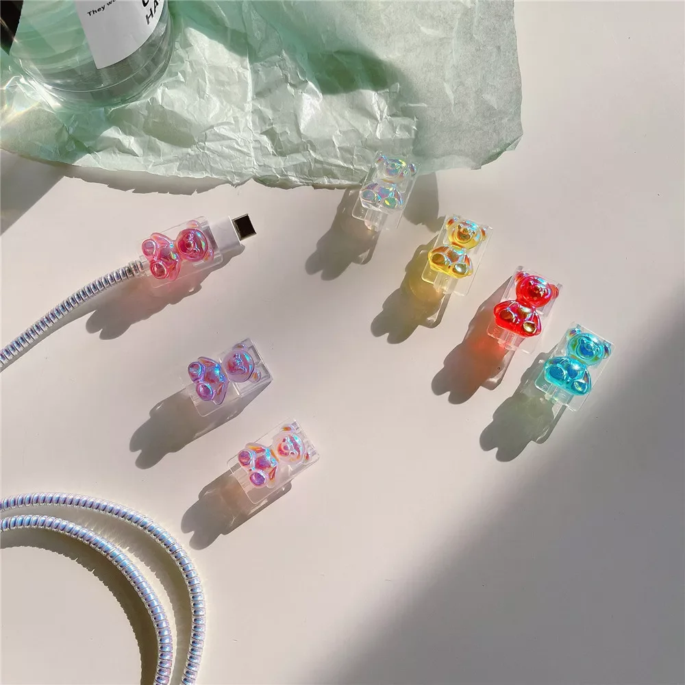 

Bear Cute Cable Protector Cartoon USB Charger Protector Cable Organizer Data Line Cord Cable Winder Cover For iPhone