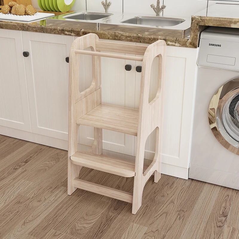 

Hand washing ladder Montessori Learning Tower Solid wood hand washing stool Toilet washing step step on the high stool